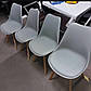 Пластиковий світло-сірий стілець Kris бук з м'яким сидінням для кухні Польща, фото 8