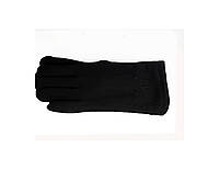 Женские элегантные перчатки на меху Lerusso трикотаж, чёрный р. 8,5 808/2-8,5