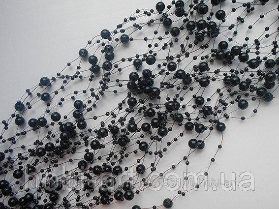 Буси 3-8 мм на леске 1,3м № 08 чорні