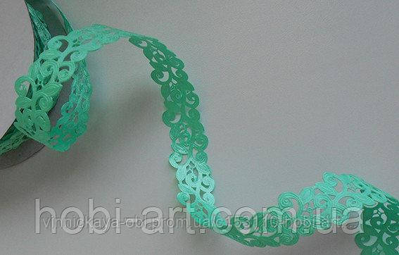 Тасьма декоративна "в'юнчик" 20мм  № 15 м'ята