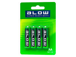 Батарейка Blow AA SUPER HEAVY DUTY 1.5 V R06 сольова блістер 4шт 82-506#