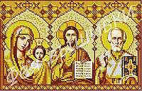 Іконостас Ісус, Казанська, Микола Схема для вишивання бісером