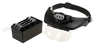 Бінокулярна лупа Magnifier 81001-E LED 1.2x-6x