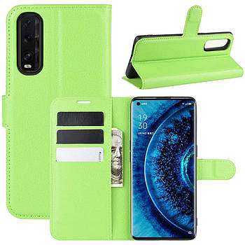 Чохол-книжка Litchie Wallet для Oppo Find X2 Green