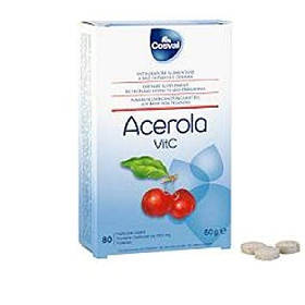 Ацерола в таблетках Природний Вітамін C Acerola Vit C Вівасан Швейцарія 80 шт.