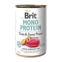 6 шт. Brit (Брит) Mono Protein Dog Консерви для собак з чутливим травленням (тунець і батат) 400 г