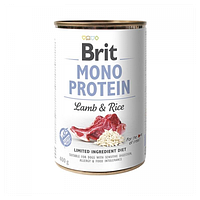 6 шт. Brit (Брит) Mono Protein Dog Консервы для собак с чувствительным пищеварением (ягненок и рис) 400 гр