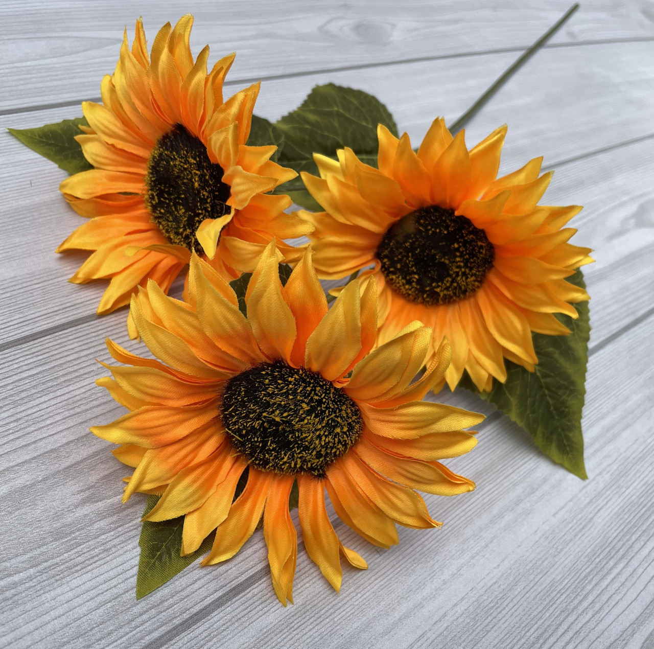 Соняшник гілка трійка 65 см., фото 1