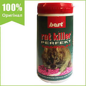 Родентицид для уничтожения мышей и крыс «Рат Киллер» (Rat Killer), 250 г, от BEST-PEST, Польша