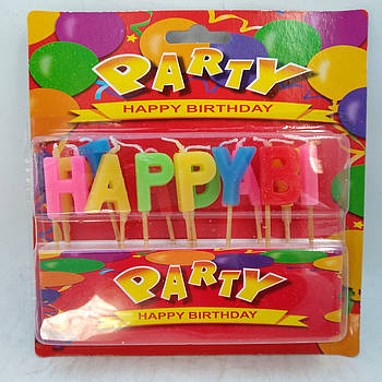 Свічки для торта Happy Birthday