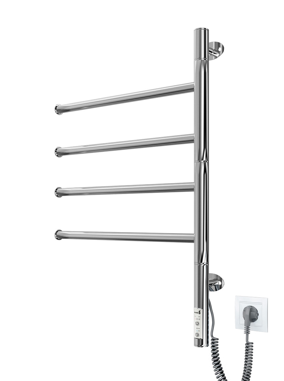 Електрична рушникосушка поворотна Mario Веер-I 600x445 TR з таймером і терморегулятором, фото 1