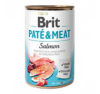 Brit (Брит) Pate & Meat Dog беззерновой влажный корм в виде мясного паштета (лосось) 400 гр