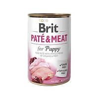 Brit (Брит) Pate & Meat Puppy беззерновой влажный корм в виде мясного паштета для щенков (курица) 400 гр