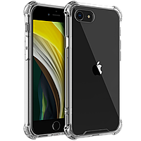 Прозрачный чехол для iPhone SE 2 (2020) / SE 3 (2022) ударопрочный силиконовый Shockproof (бампер)