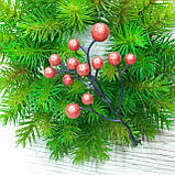 Гілочка з блискучими ягодами, колір червоний., фото 2