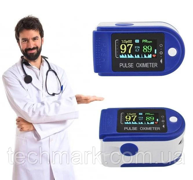 Пульсоксиметр Pulse Oximeter Fingertip пульсометр електричний на палець оксиметр