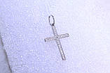 Хрест срібло 925 проба Арт3 З КАМНЯМИ, фото 2