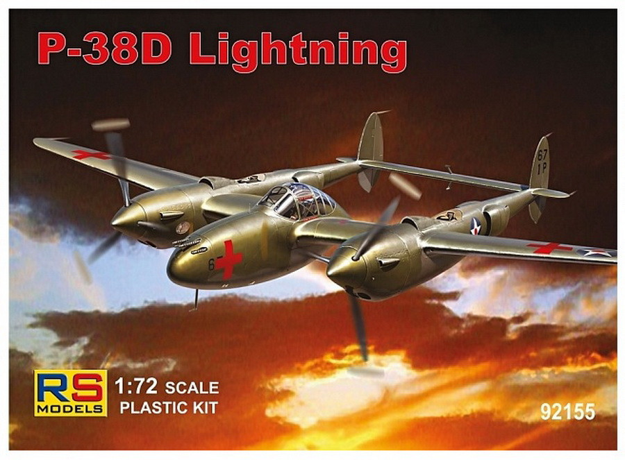 Пластикова модель 1/72 RS models 92155 Американський винищувач P-38 D Lightning