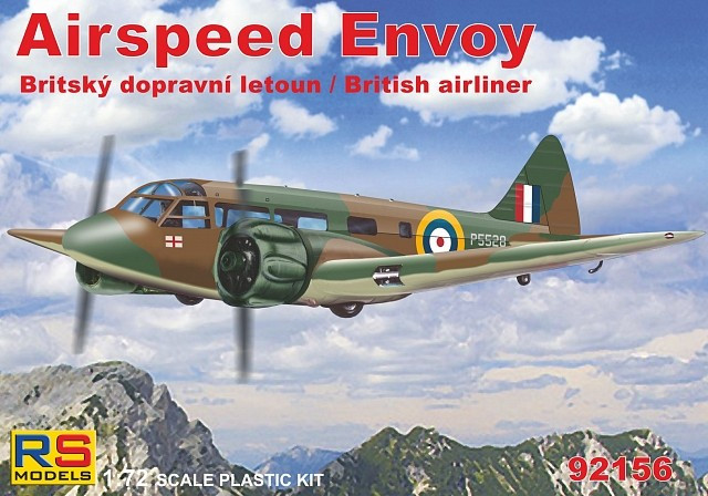 Пластикова модель 1/72 RS models 92156 Британський літак British airliner Airspeed Envoy
