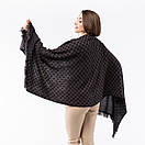 Теплий вовняний шарф 190х70см Синій, фото 2