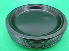 Тарілка одноразова пластикова 260 мм чорна BITTNER, уп./50 штук