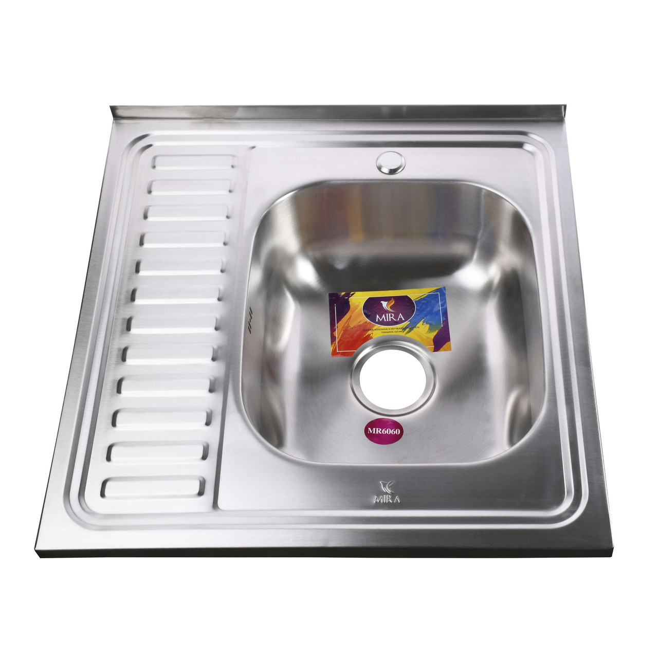Кухонна мийка Mira MR 6060 R Matt Right накладная, фото 1