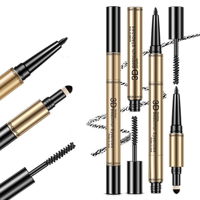 Набір для брів 3 в 1 коричневий BIOAQUA 3D Multiple Beautiful Eyebrows Three in One #12