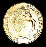 Монета Австралії 1 долар 2019 р. Алфавіт. Буква N, фото 2