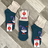 Шкарпетки жіночі махрові х/б без гумки з відворотом Смалій, 23-25 розмір, асорті, 035001, фото 4