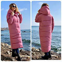 Длинная куртка кокон M500 ярко-розовый / розовый зефир 58-60