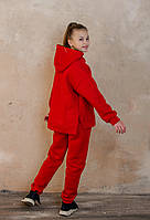 Костюм на дівчинку спортивний зимовий вік  дитячий червоного кольору, тільки 122 зріст, фото 5
