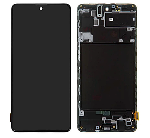Модуль для Samsung Galaxy A71, Samsung A715, черный, дисплей + сенсор