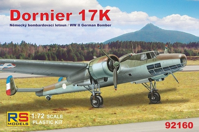 Пластикова модель 1/72 RS model 92160 Німецький двомоторний літак Dornier 17K