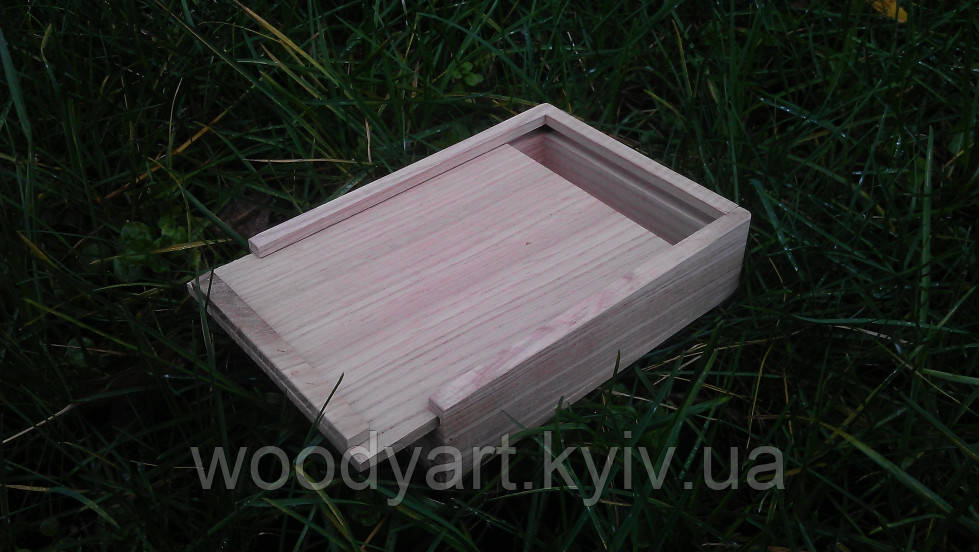 Коробка з дерева з висувною кришкою, 16*12*4 см