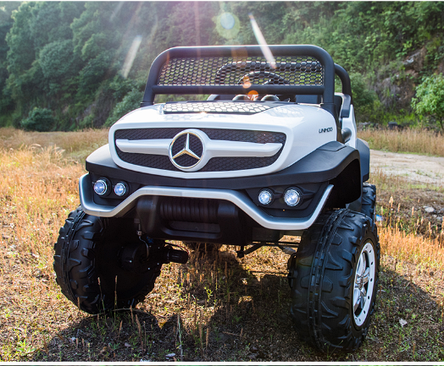 Дитячий електромобіль двомісний джип Mercedes Unimog M 4133EBLR-1 (MP3, SD, USB, мотори 4x35W, ак.12V14A), фото 1