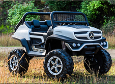 Дитячий електромобіль двомісний джип Mercedes Unimog M 4133EBLR-1 (MP3, SD, USB, мотори 4x35W, ак.12V14A), фото 3