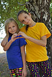 Жовті футболки для дівчаток бейка середня, фото 2
