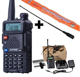 Рація Baofeng UV-5R + гарнітура + посилена антена NA-771