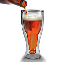Пивной бокал с двойными стеклами Бутылка внутри,  бокал для пива