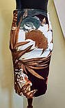 Спідниця трикотажна плотна пряма з малюнком Cristina Gavioli, фото 3