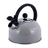 Чайник Kamille Сірий 2.5 л з нержавіючої сталі зі свистком KM-0679A, фото 6