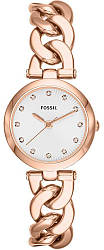 Годинники наручні жіночі FOSSIL ES3392 кварцові, на браслеті, колір рожевого золота, США, УЦІНКА