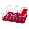 Сушарка для посуду Kamille 37х33х13,5см з піддоном KM-0763B, фото 5