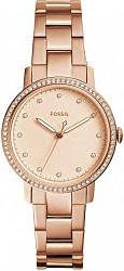 Годинники наручні жіночі FOSSIL ES4384SET кварцові, з фіанітами, колір рожевого золота, США