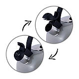 Чайник Kamille Сірий 2.5 л з нержавіючої сталі зі свистком KM-0679A, фото 4