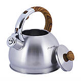 Чайник з нержавіючої сталі зі свистком Kamille KM-0694N 2л Чайник для кухні Чайник для газової плити, фото 8