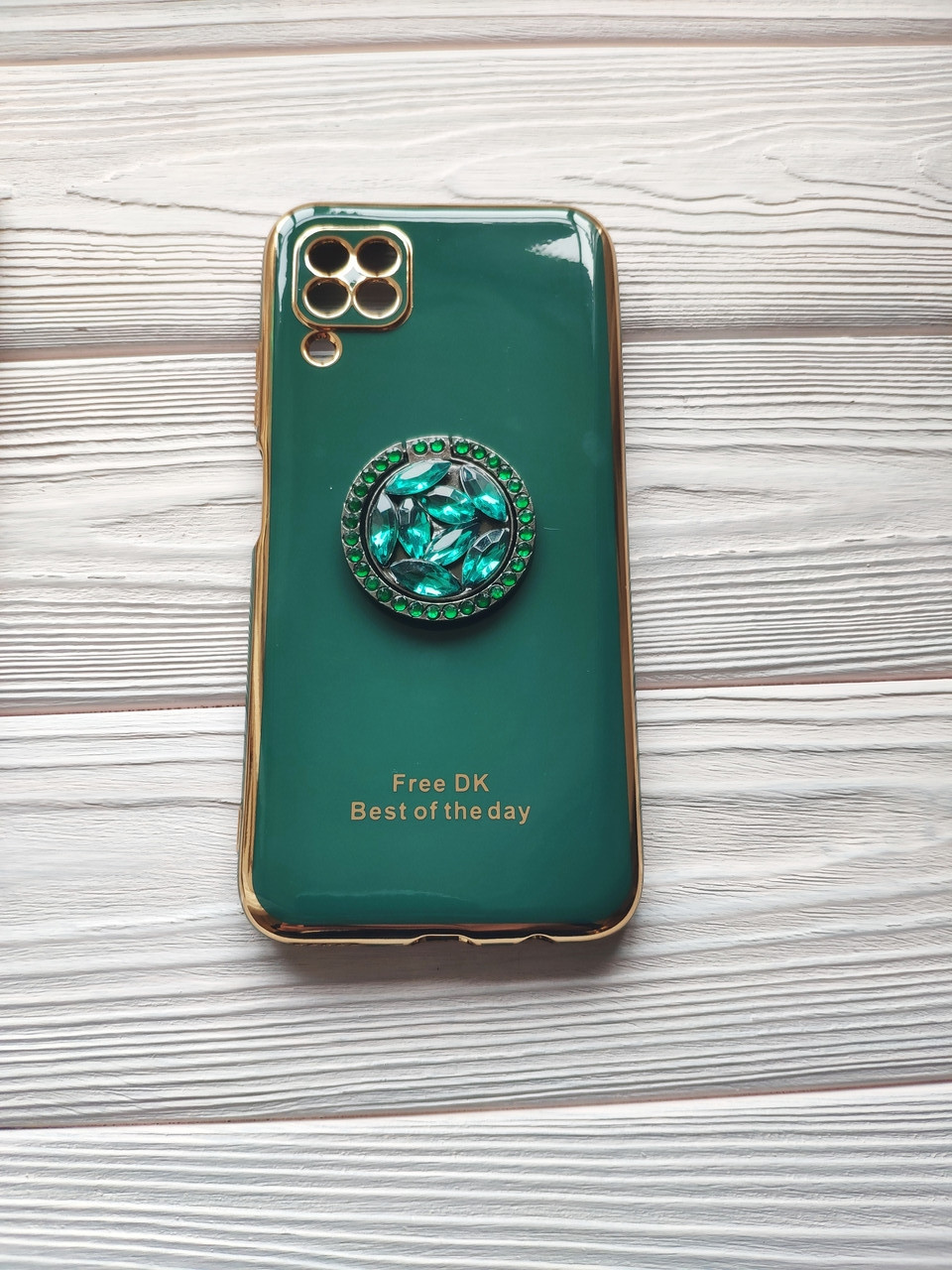 Чохол Ring Stones для Huawei P40 Lite силіконовий Смарагдовий