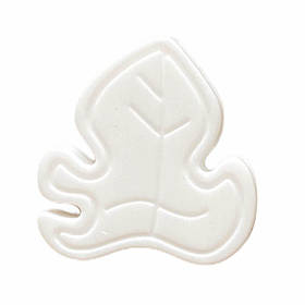 Бусина МОНСТЕРА лист (білий), силіконова намистина