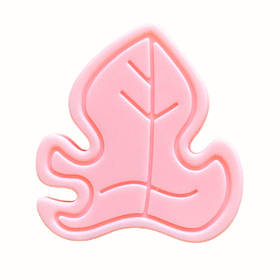 Бусина МОНСТЕРА лист (роза кварц), силіконова намистина