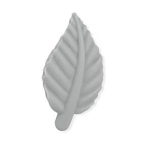 Бусина ЛЕПЕСТОК 5,5 см (світло-сірий), силіконова намистина